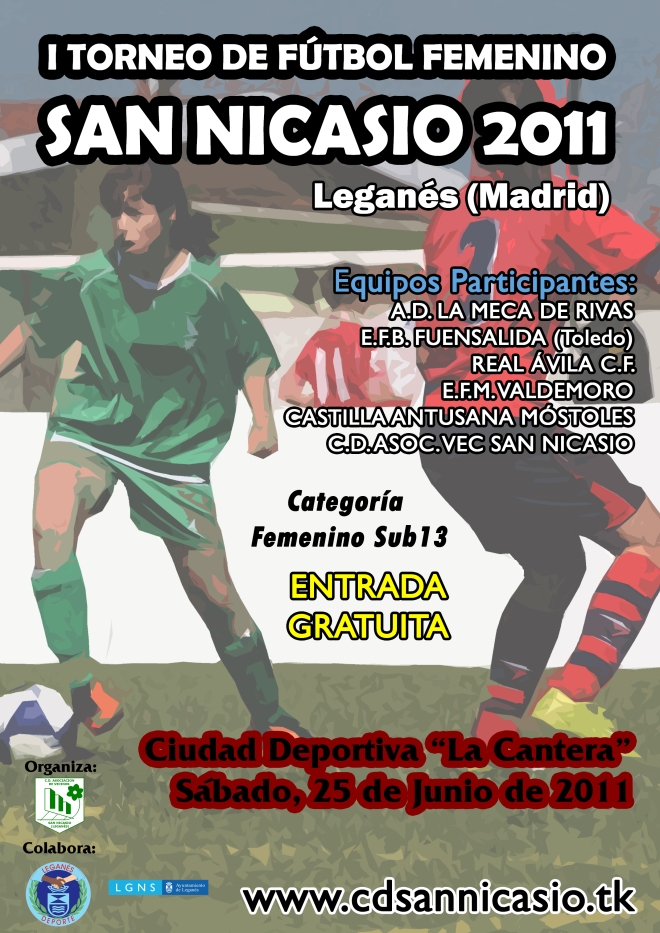 Cartel Torneo Fútbol Femenino San Nicasio 2011